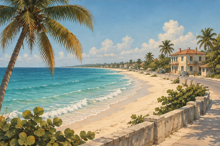 Ilustración de la costa de Varadero